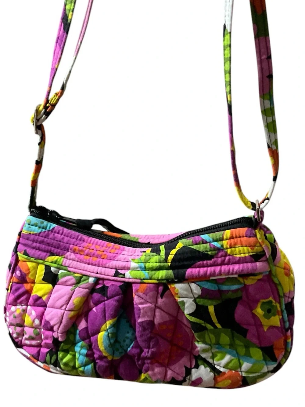 Vera Bradley Frannie Quilted Floral Crossbody in Va Va Bloom